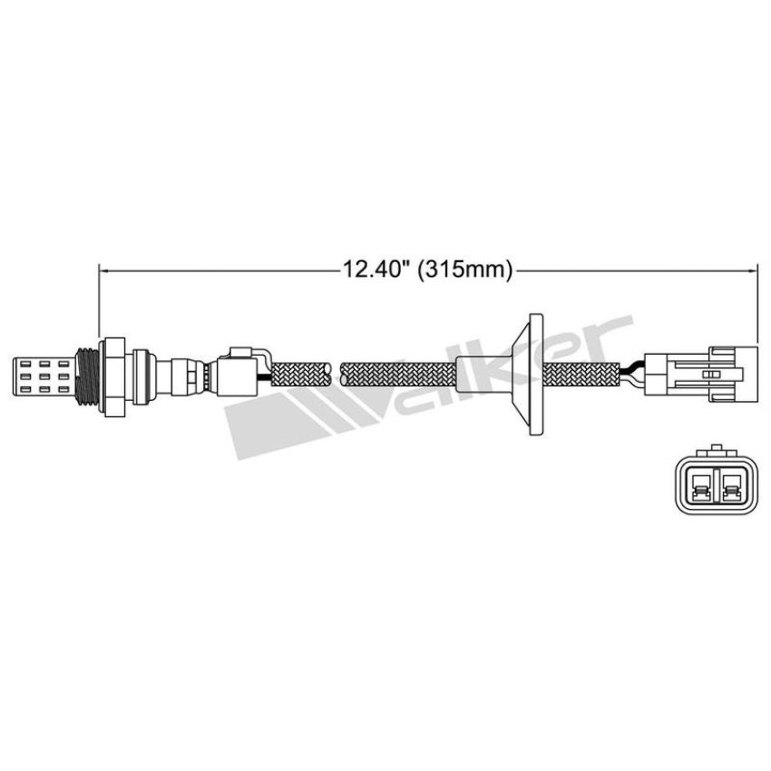 Walker Products 250-22061 Walker Products 250-22061 Oxygen Sensor 2-W Direct Fit Narrow-Band