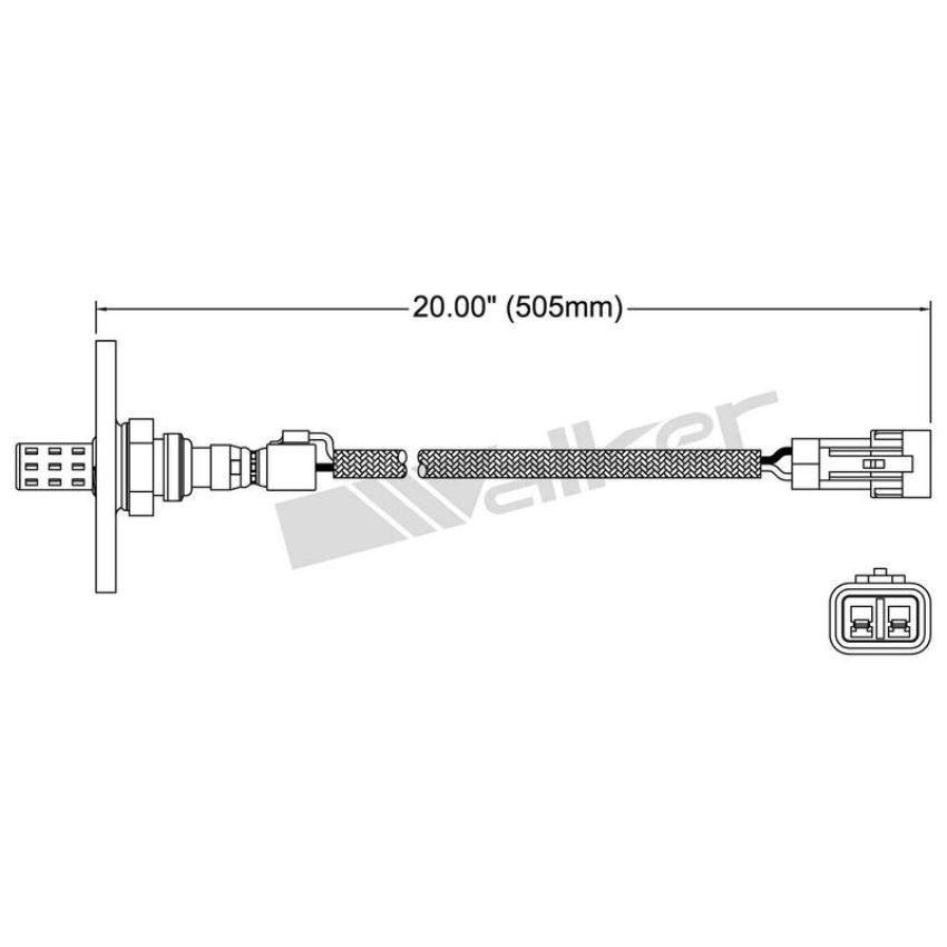 Walker Products 250-22062 Walker Products 250-22062 Oxygen Sensor 2-W Direct Fit W/Flange