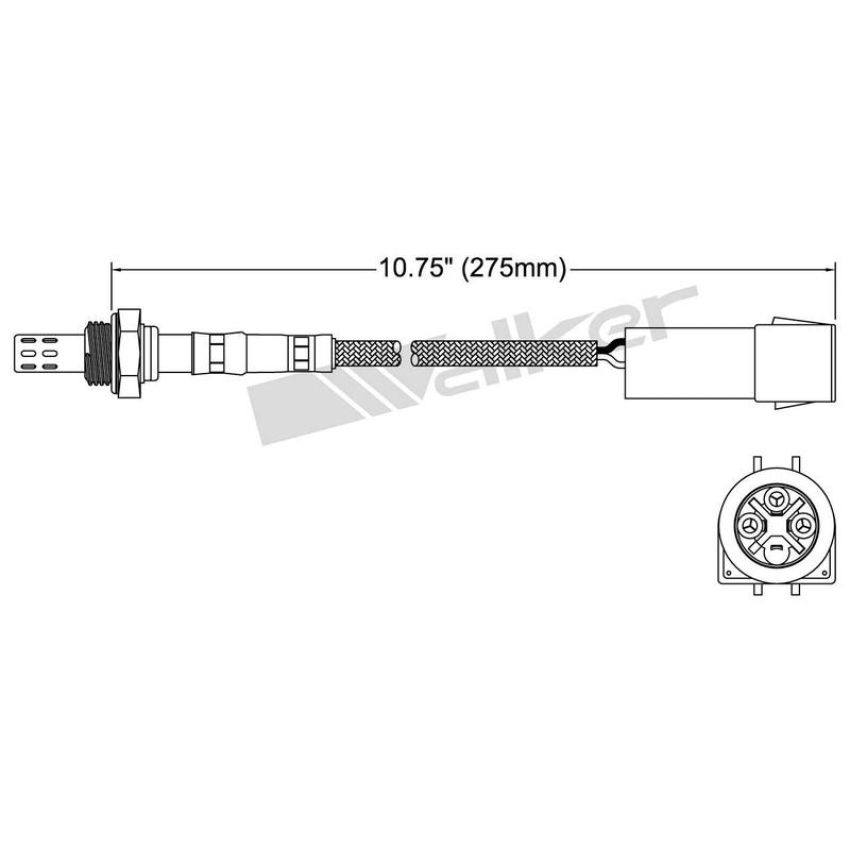 Walker Products 250-23001 Walker Products 250-23001 Oxygen Sensor 3-W Direct Fit Narrow-Band