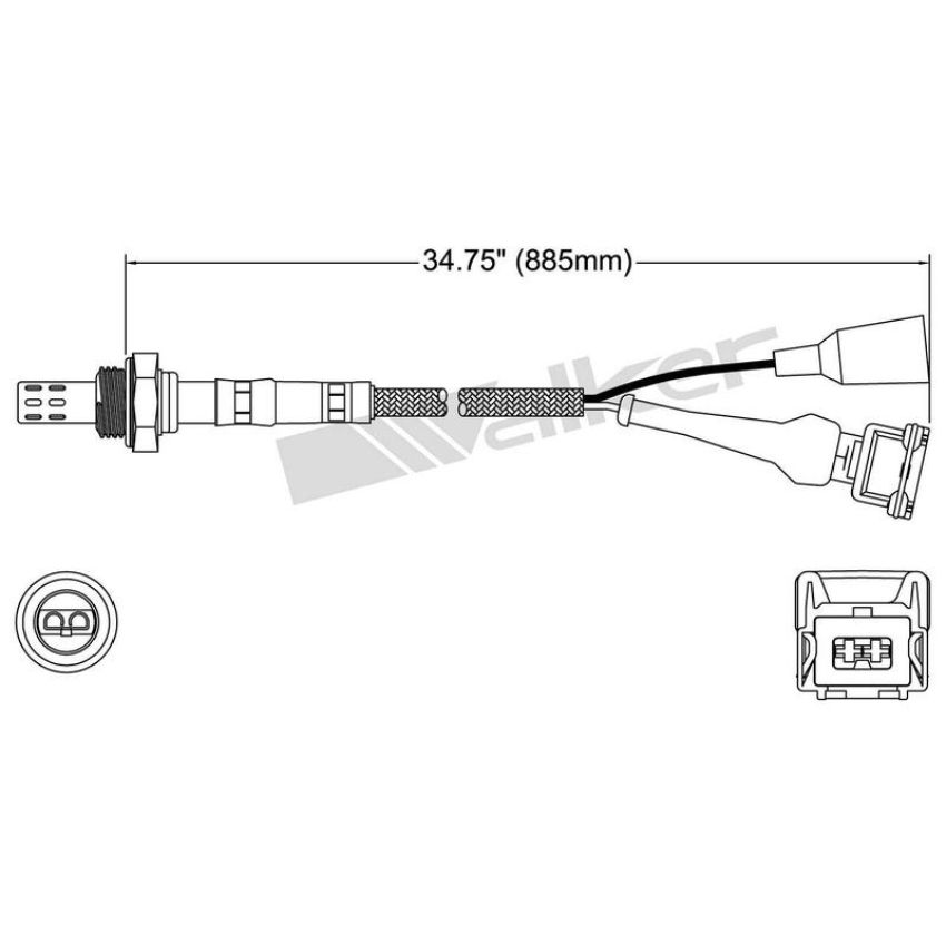 Walker Products 250-23027 Walker Products 250-23027 Oxygen Sensor 3-W Direct Fit Narrow-Band
