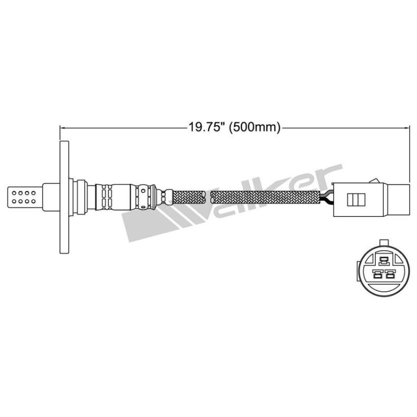 Walker Products 250-23051 Walker Products 250-23051 Oxygen Sensor 3-W Direct Fit W/Flange