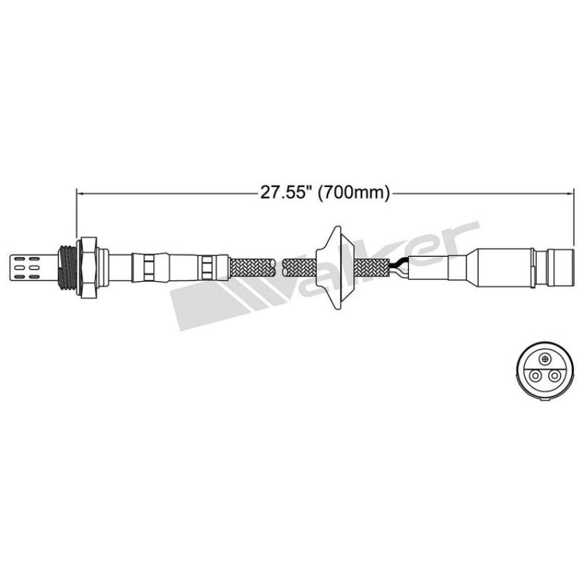 Walker Products 250-23060 Walker Products 250-23060 Oxygen Sensor 3-W Direct Fit Narrow-Band