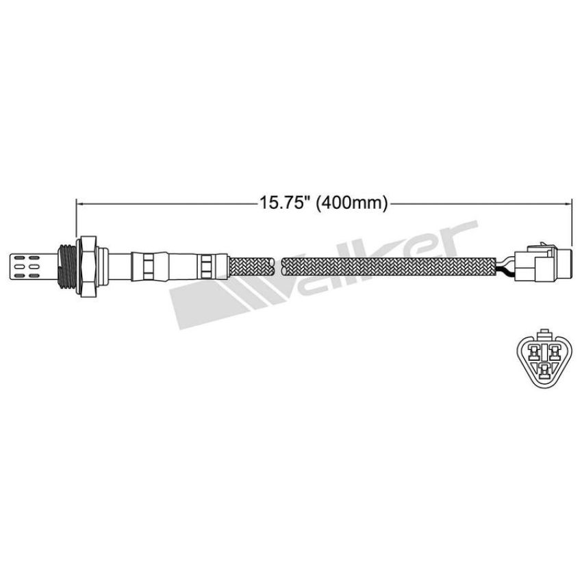 Walker Products 250-23091 Walker Products 250-23091 Oxygen Sensor 3-W Direct Fit Narrow-Band