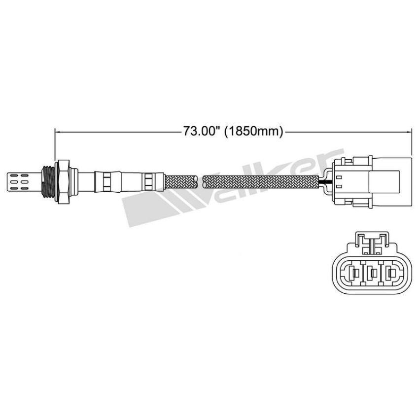 Walker Products 250-23093 Walker Products 250-23093 Oxygen Sensor 3-W Direct Fit Narrow-Band