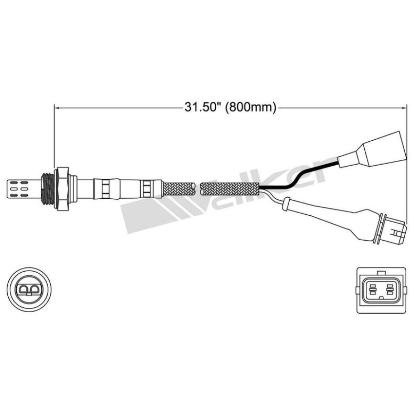 Walker Products 250-23102 Walker Products 250-23102 Oxygen Sensor 3-W Direct Fit Narrow-Band