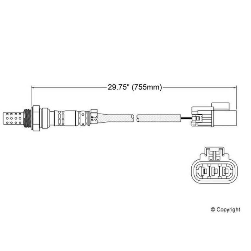 Walker Products 250-23104 Walker Products 250-23104 Oxygen Sensor 3-W Direct Fit Narrow-Band