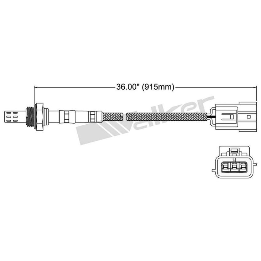 Walker Products 250-23122 Walker Products 250-23122 Oxygen Sensor 3-W Direct Fit Narrow-Band