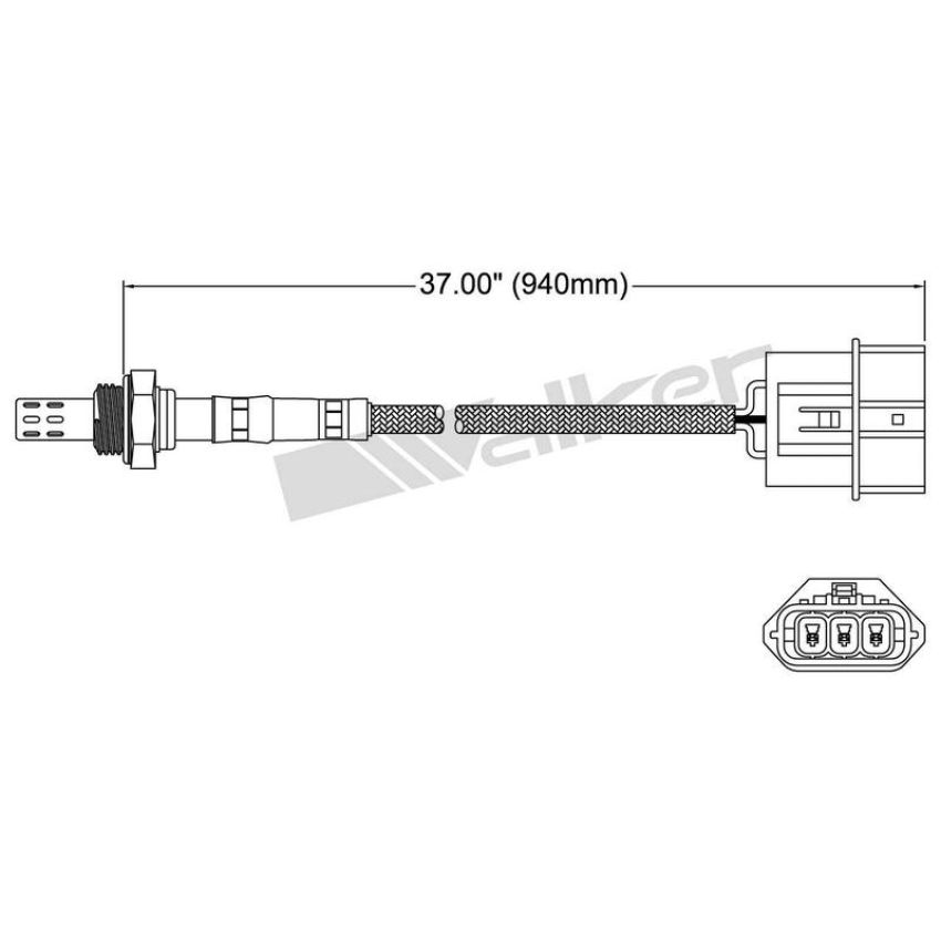 Walker Products 250-23135 Walker Products 250-23135 Oxygen Sensor 3-W Direct Fit Narrow-Band