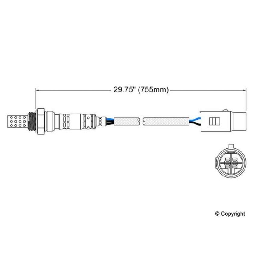 Walker Products 250-24007 Walker Products 250-24007 Oxygen Sensor 4-W Direct Fit Narrow-Band