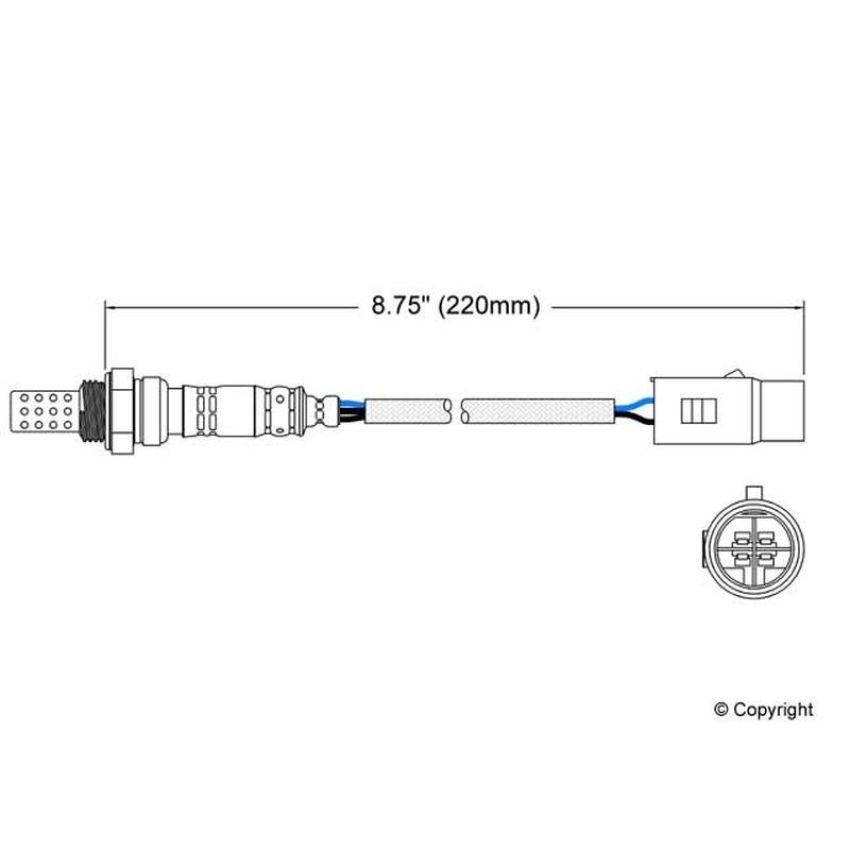 Walker Products 250-24009 Walker Products 250-24009 Oxygen Sensor 4-W Direct Fit Narrow-Band