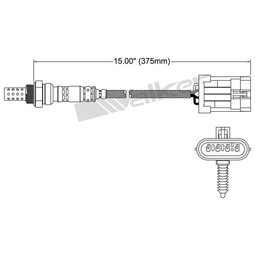 Walker Products 250-24012 Walker Products 250-24012 Oxygen Sensor 4-W Direct Fit Narrow-Band