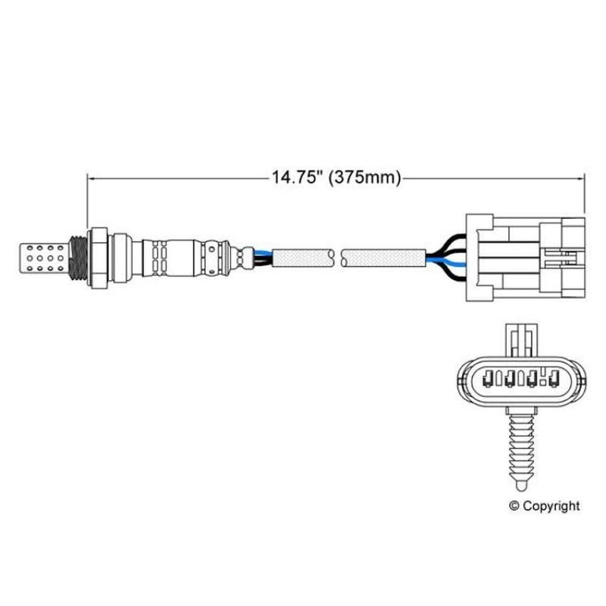 Walker Products 250-24012 Walker Products 250-24012 Oxygen Sensor 4-W Direct Fit Narrow-Band