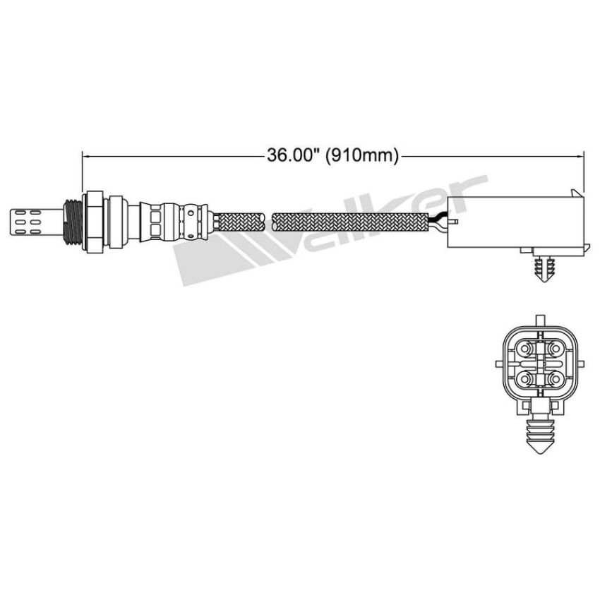 Walker Products 250-24013 Walker Products 250-24013 Oxygen Sensor 4-W Direct Fit Narrow-Band
