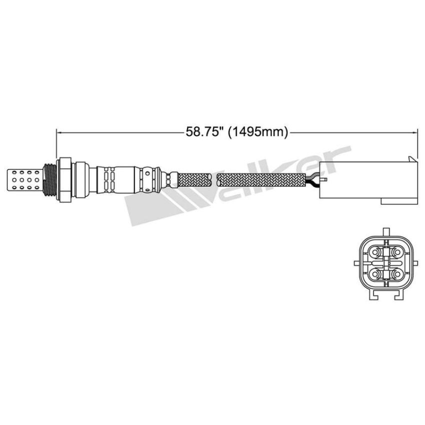 Walker Products 250-24014 Walker Products 250-24014 Oxygen Sensor 4-W Direct Fit Narrow-Band