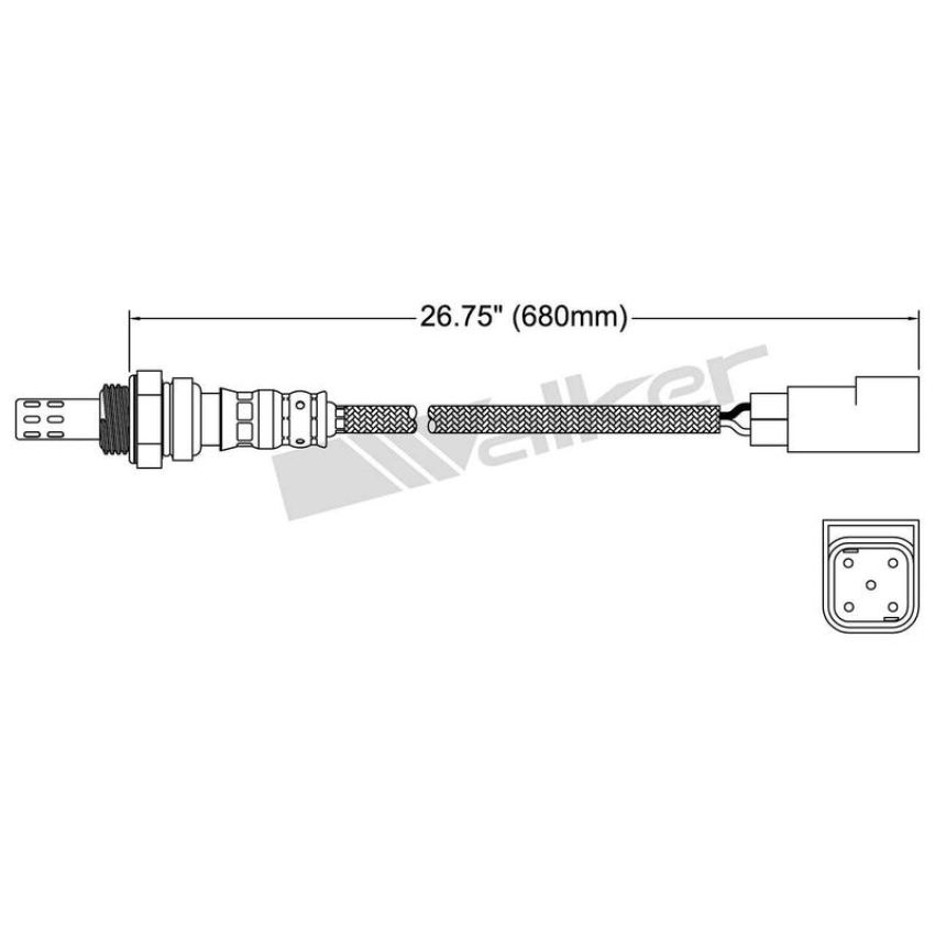 Walker Products 250-24016 Walker Products 250-24016 Oxygen Sensor 4-W Direct Fit Narrow-Band