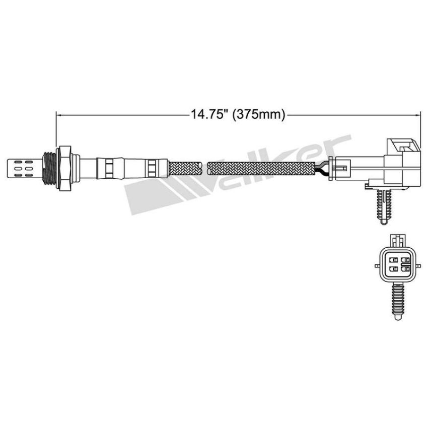 Walker Products 250-24018 Walker Products 250-24018 Oxygen Sensor 4-W Direct Fit Narrow-Band