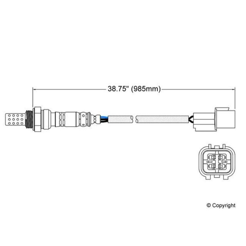 Walker Products 250-24026 Walker Products 250-24026 Oxygen Sensor 4-W Direct Fit Narrow-Band