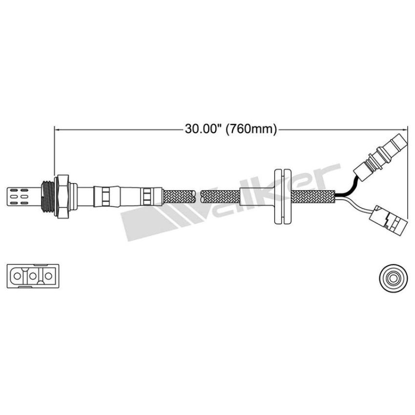 Walker Products 250-24034 Walker Products 250-24034 Oxygen Sensor 4-W Direct Fit Narrow-Band