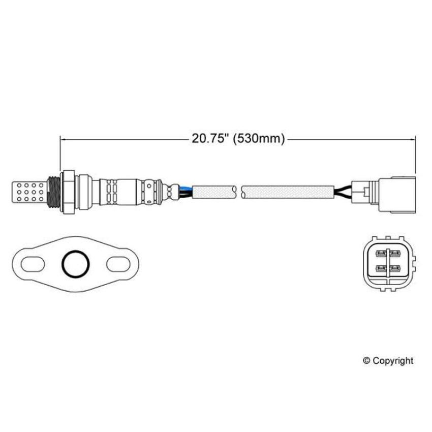 Walker Products 250-24052 Walker Products 250-24052 Oxygen Sensor 4-W Direct Fit W/Flange