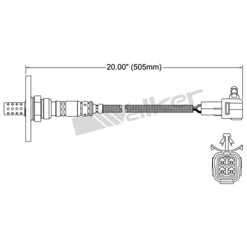Walker Products 250-24056 Walker Products 250-24056 Oxygen Sensor 4-W Direct Fit W/Flange