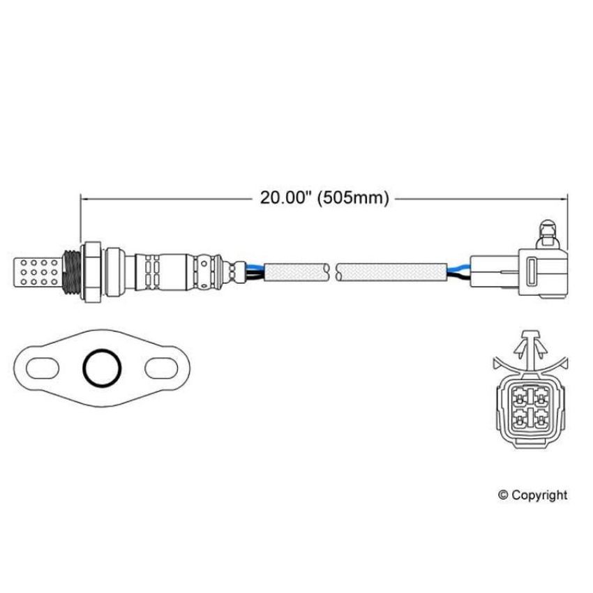 Walker Products 250-24056 Walker Products 250-24056 Oxygen Sensor 4-W Direct Fit W/Flange