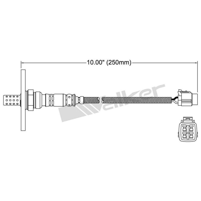 Walker Products 250-24059 Walker Products 250-24059 Oxygen Sensor 4-W Direct Fit W/Flange