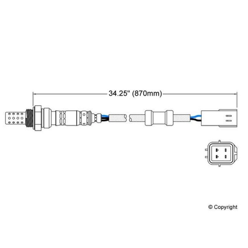 Walker Products 250-24072 Walker Products 250-24072 Oxygen Sensor 4-W Direct Fit Narrow-Band