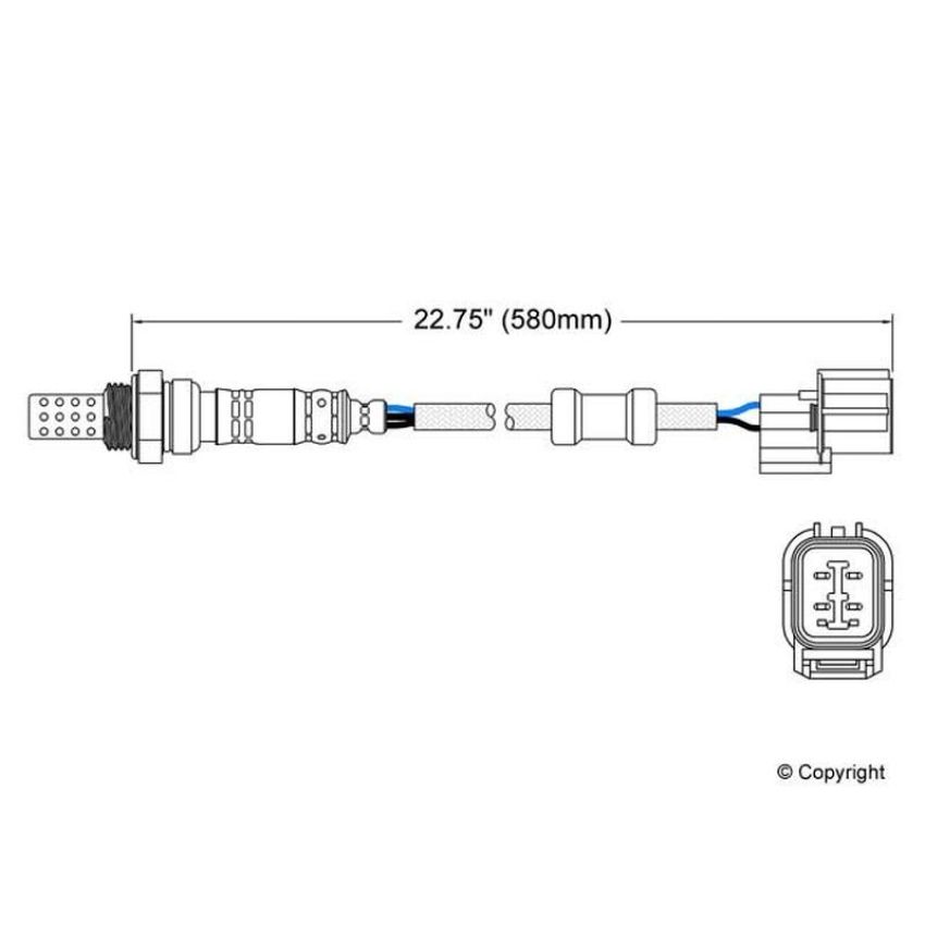 Walker Products 250-24093 Walker Products 250-24093 Oxygen Sensor 4-W Direct Fit Narrow-Band