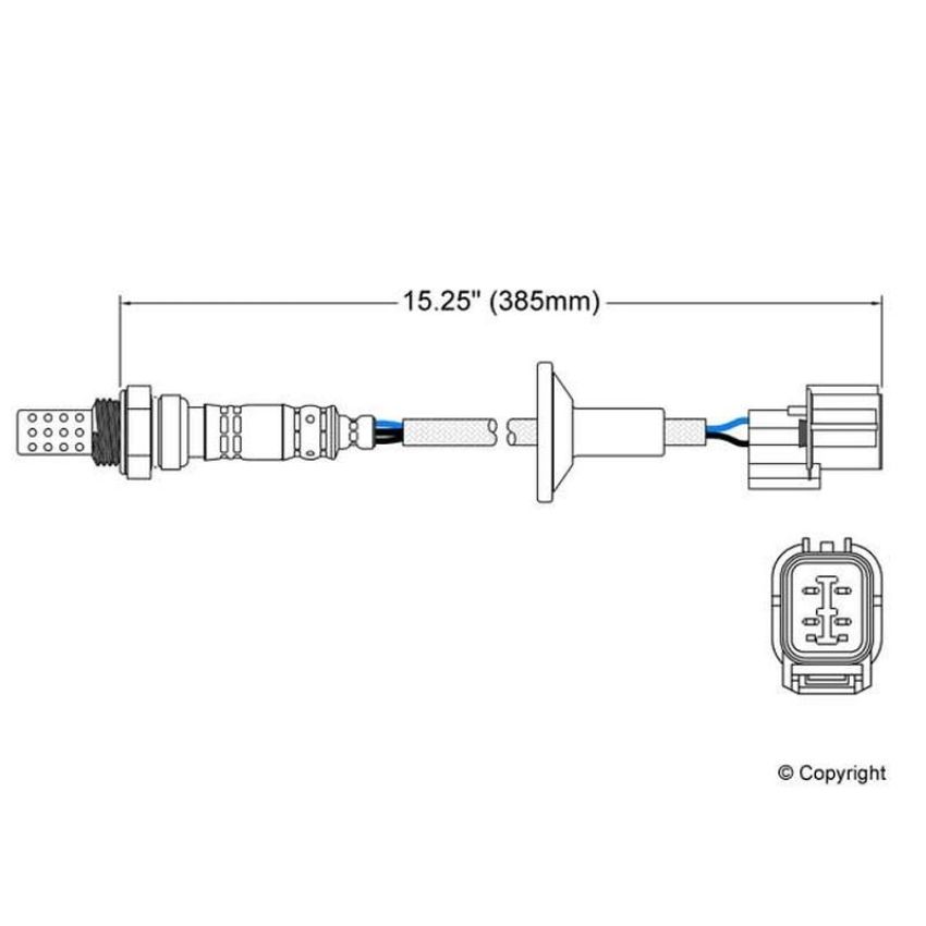 Walker Products 250-24105 Walker Products 250-24105 Oxygen Sensor 4-W Direct Fit Narrow-Band