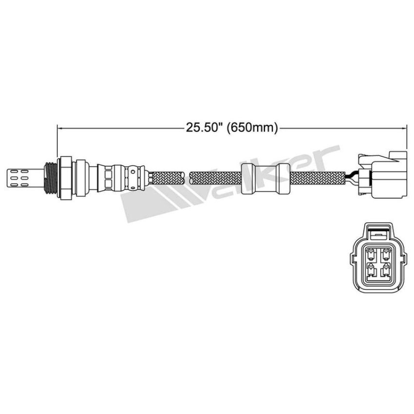 Walker Products 250-24121 Walker Products 250-24121 Oxygen Sensor 4-W Direct Fit Narrow-Band