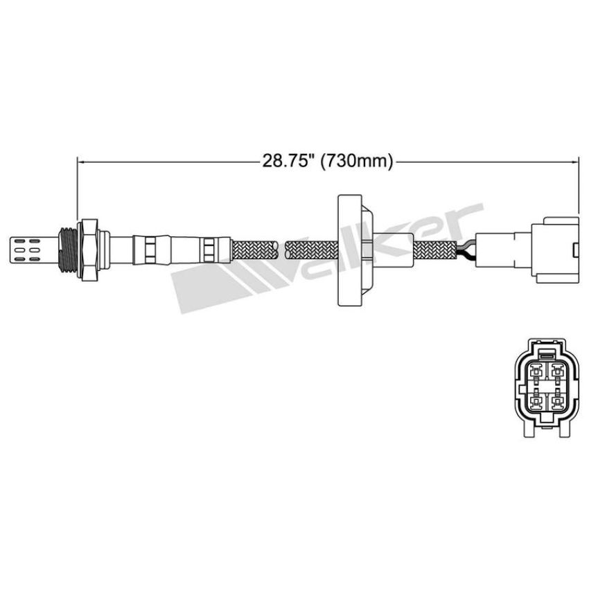Walker Products 250-24138 Walker Products 250-24138 Oxygen Sensor 4-W Direct Fit Narrow-Band