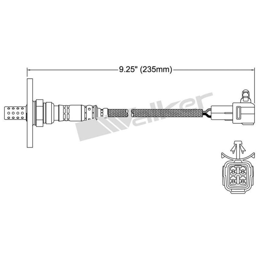 Walker Products 250-24150 Walker Products 250-24150 Oxygen Sensor 4-W Direct Fit W/Flange