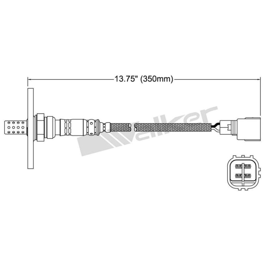 Walker Products 250-24151 Walker Products 250-24151 Oxygen Sensor 4-W Direct Fit W/Flange