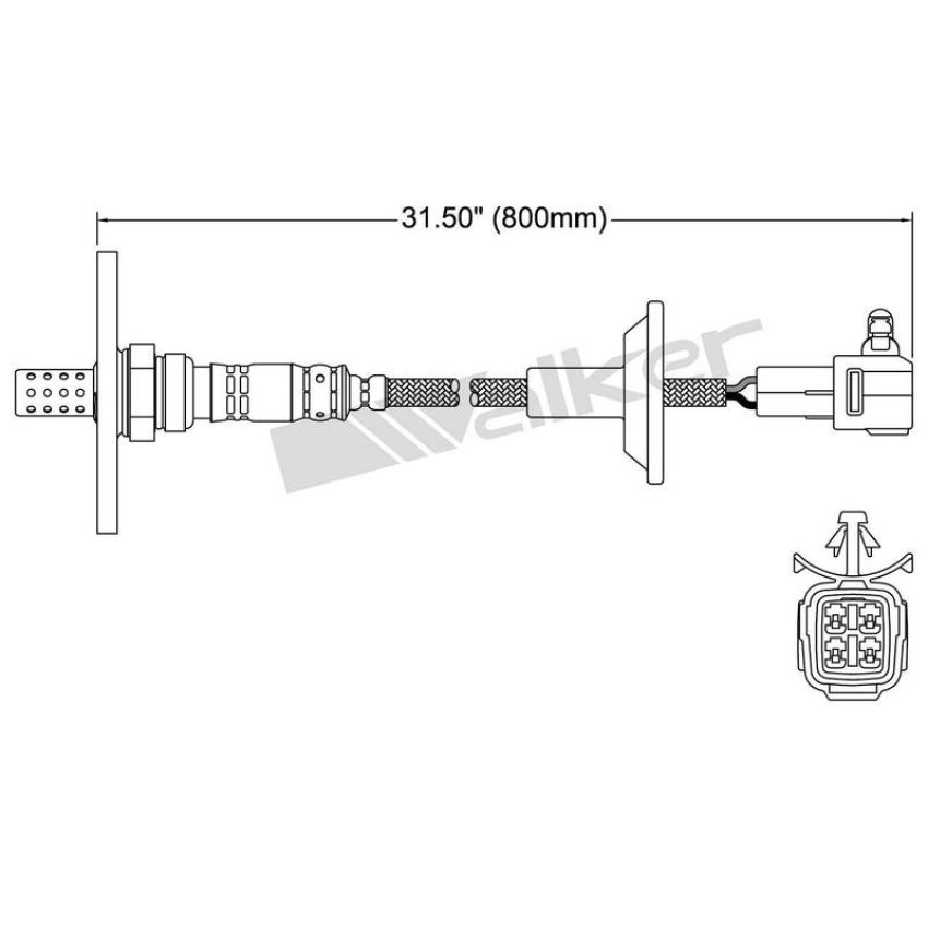 Walker Products 250-24152 Walker Products 250-24152 Oxygen Sensor 4-W Direct Fit W/Flange