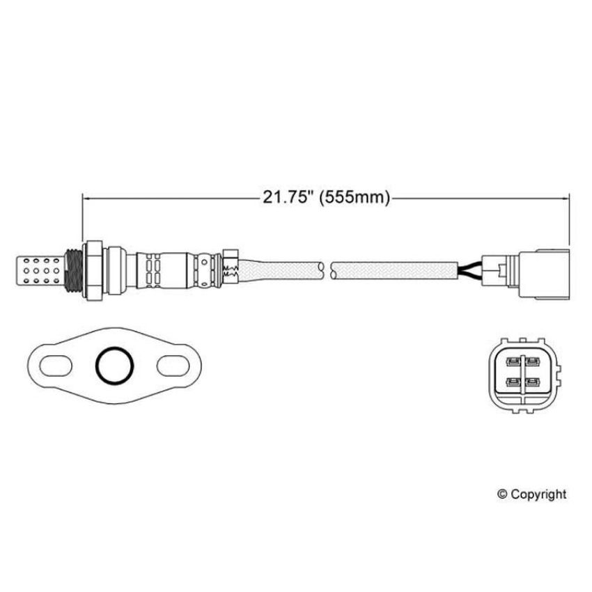 Walker Products 250-24153 Walker Products 250-24153 Oxygen Sensor 4-W Direct Fit W/Flange
