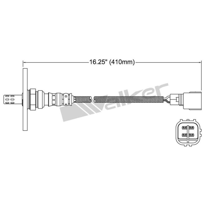 Walker Products 250-24154 Walker Products 250-24154 Oxygen Sensor 4-W Direct Fit W/Flange
