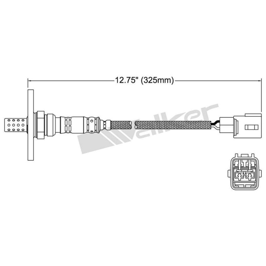 Walker Products 250-24156 Walker Products 250-24156 Oxygen Sensor 4-W Direct Fit W/Flange