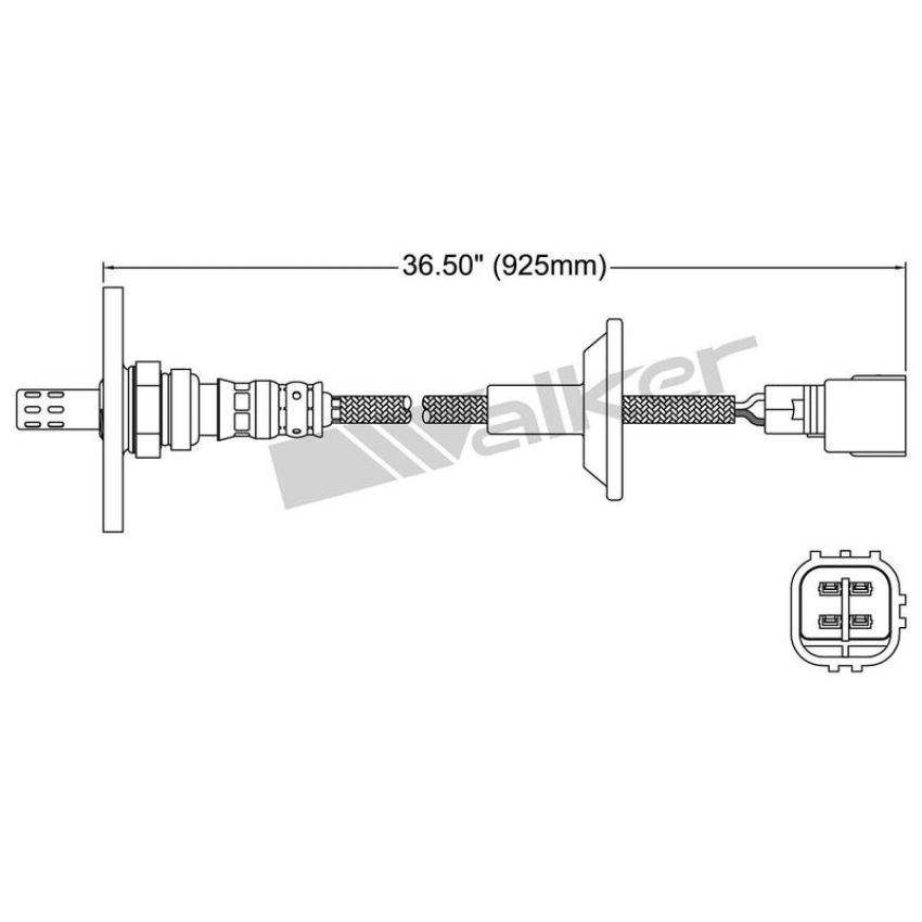 Walker Products 250-24159 Walker Products 250-24159 Oxygen Sensor 4-W Direct Fit W/Flange