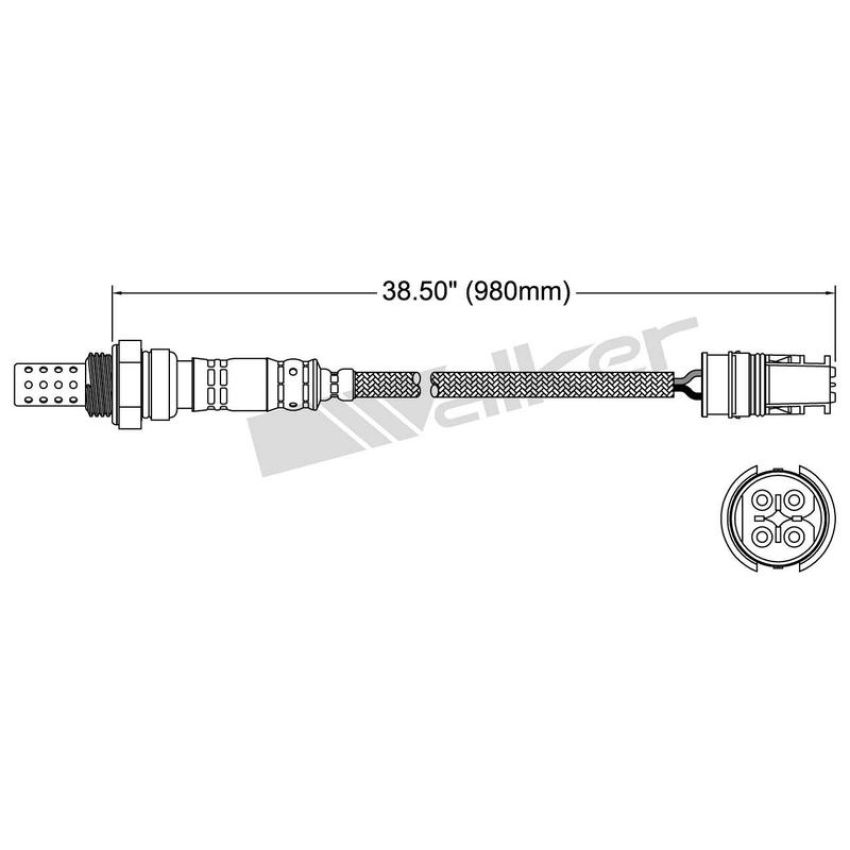 Walker Products 250-24180 Walker Products 250-24180 Oxygen Sensor 4-W Direct Fit Narrow-Band