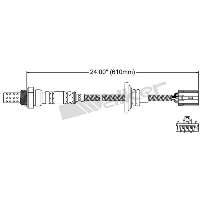 Walker Products 250-24232 Walker Products 250-24232 Oxygen Sensor 4-W Direct Fit Narrow-Band