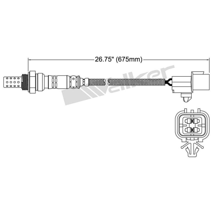 Walker Products 250-24235 Walker Products 250-24235 Oxygen Sensor 4-W Direct Fit Narrow-Band
