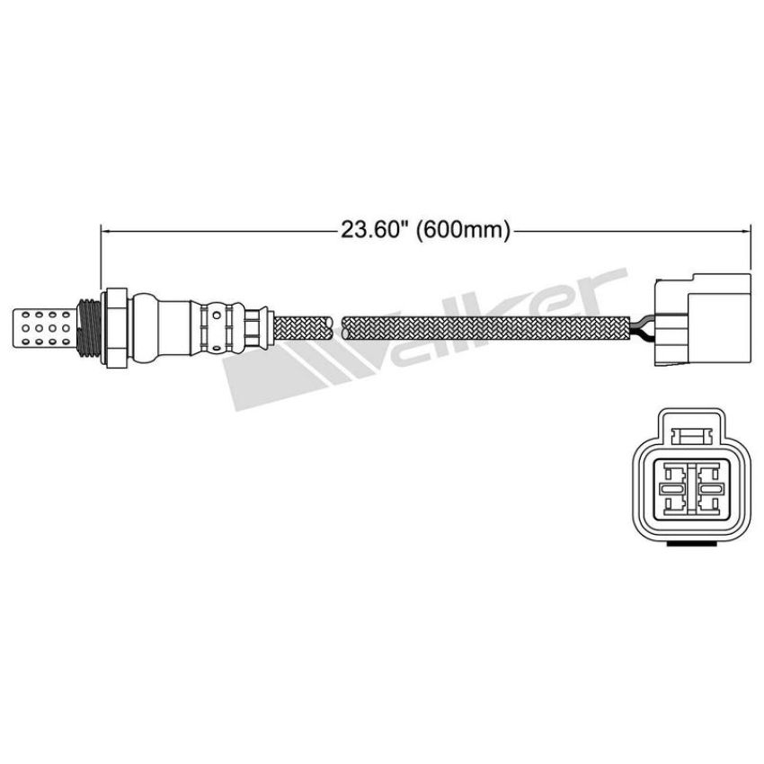 Walker Products 250-24237 Walker Products 250-24237 Oxygen Sensor 4-W Direct Fit Narrow-Band