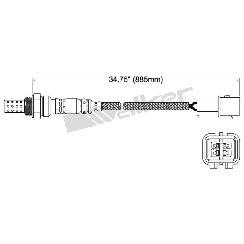 Walker Products 250-24241 Walker Products 250-24241 Oxygen Sensor 4-W Direct Fit Narrow-Band