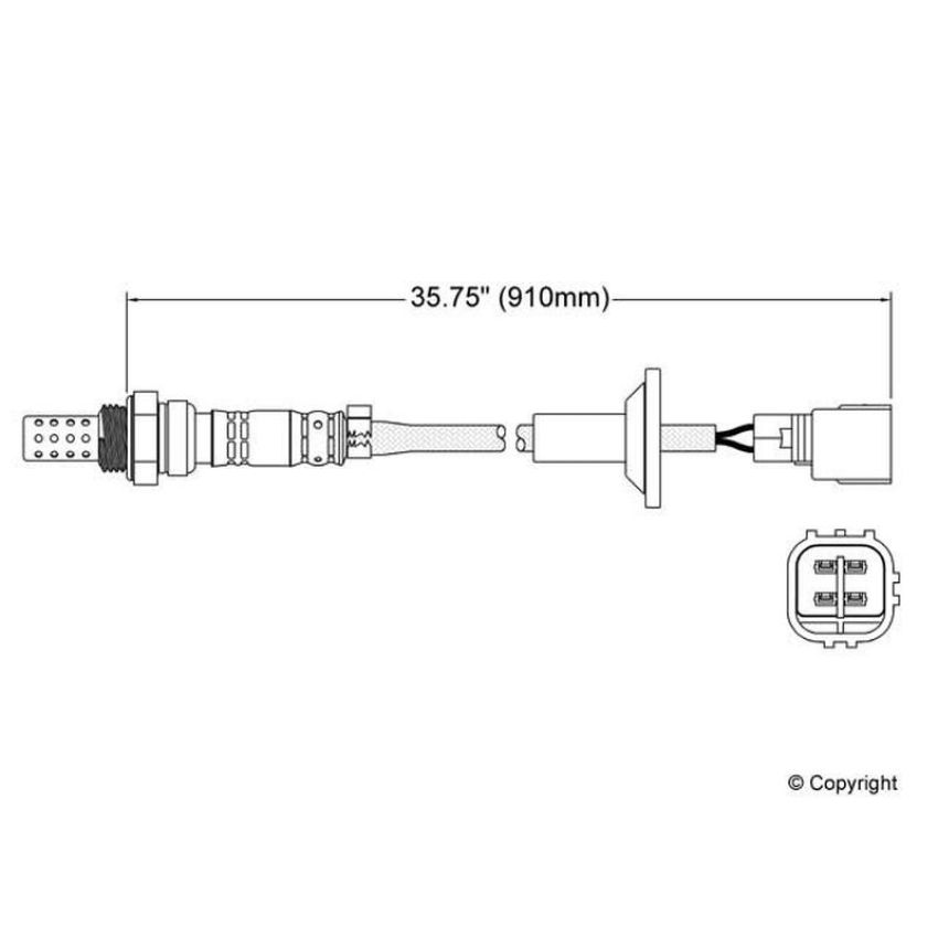 Walker Products 250-24243 Walker Products 250-24243 Oxygen Sensor 4-W Direct Fit Narrow-Band