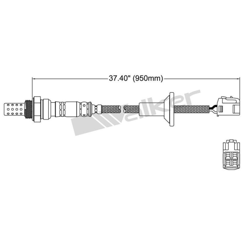 Walker Products 250-24261 Walker Products 250-24261 Oxygen Sensor 4-W Direct Fit Narrow-Band