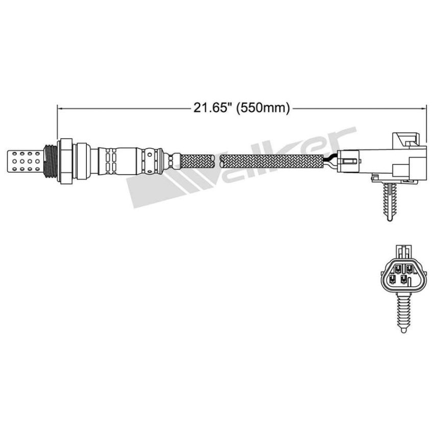 Walker Products 250-24274 Walker Products 250-24274 Oxygen Sensor 4-W Direct Fit Narrow-Band