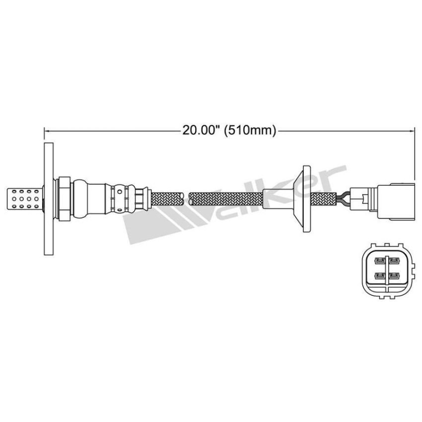 Walker Products 250-24277 Walker Products 250-24277 Oxygen Sensor 4-W Direct Fit W/Flange