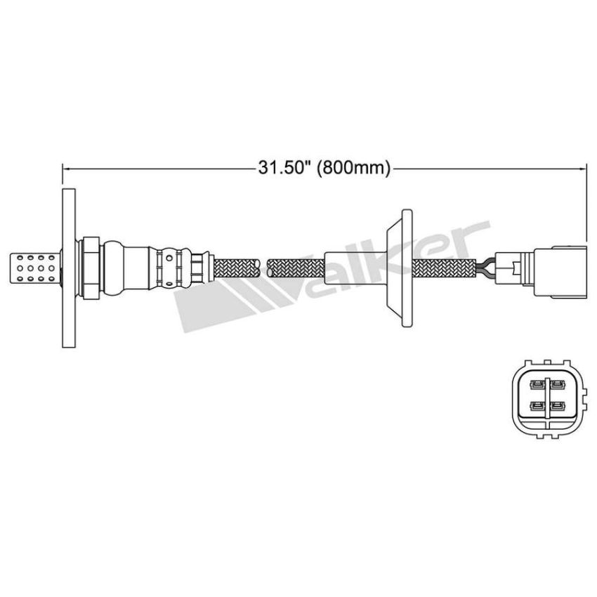 Walker Products 250-24278 Walker Products 250-24278 Oxygen Sensor 4-W Direct Fit W/Flange