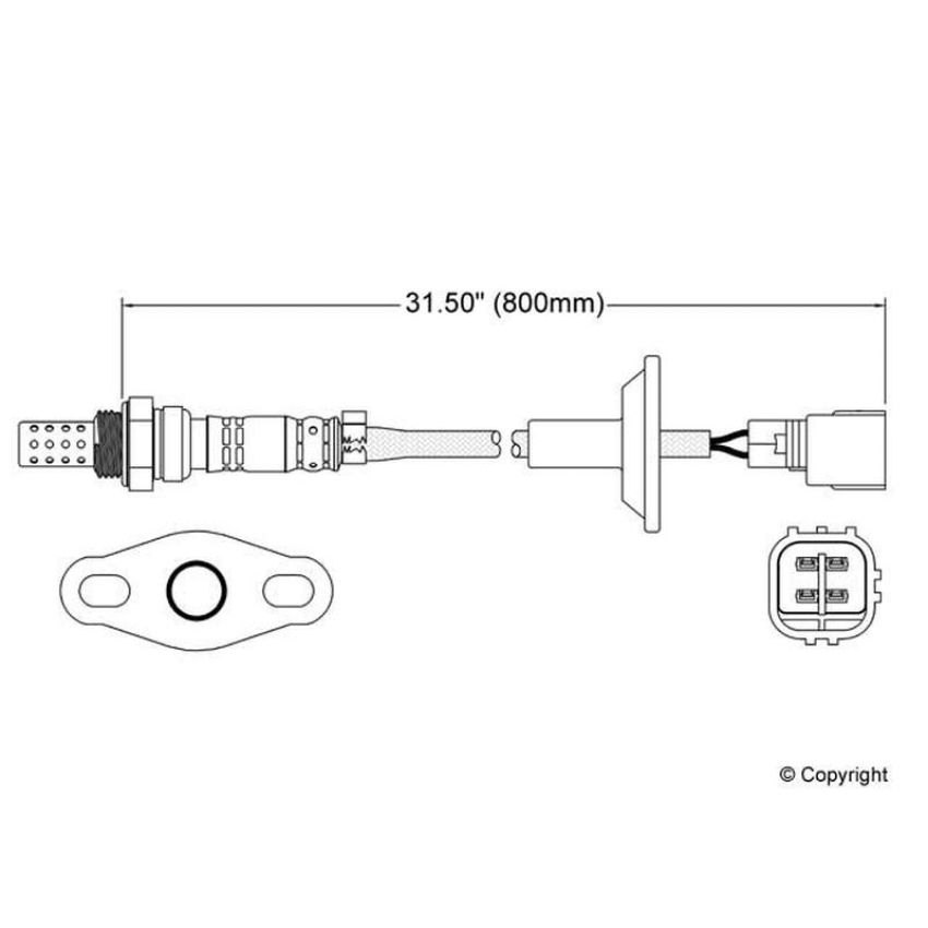 Walker Products 250-24278 Walker Products 250-24278 Oxygen Sensor 4-W Direct Fit W/Flange