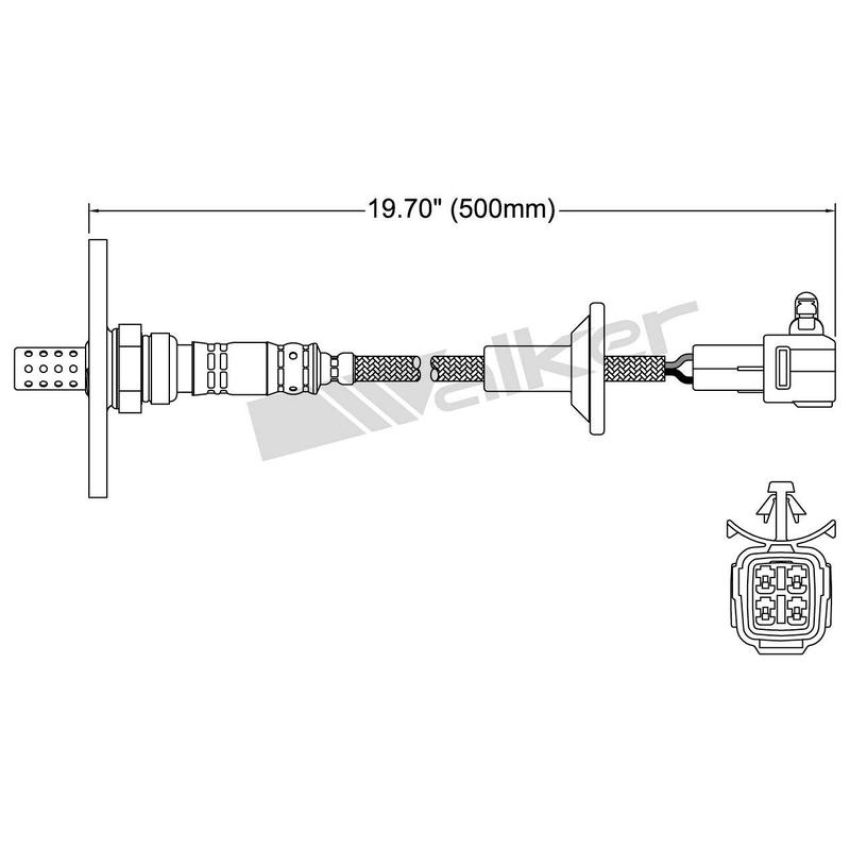 Walker Products 250-24281 Walker Products 250-24281 Oxygen Sensor 4-W Direct Fit W/Flange